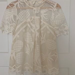 Anthropologie HD in Paris Pina lace top